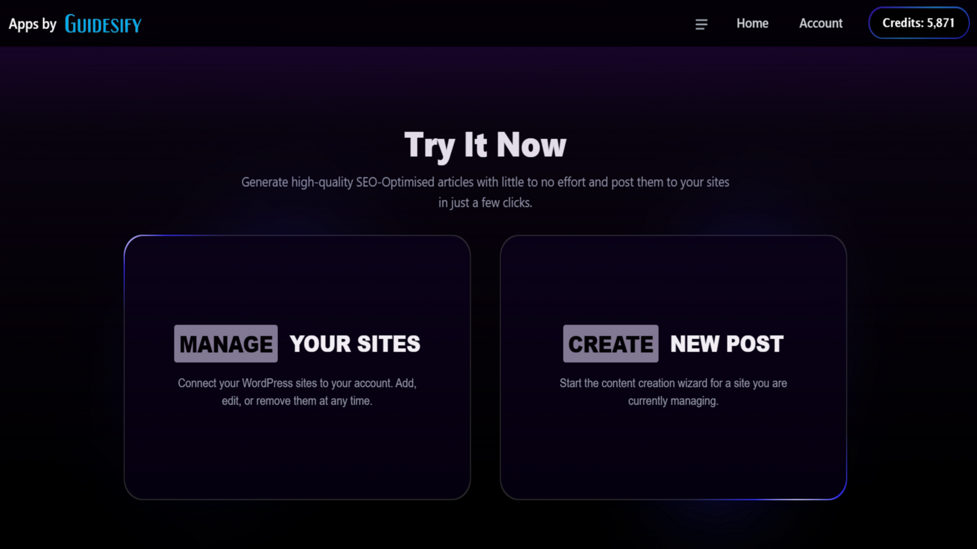GenAI SEO Writer interface